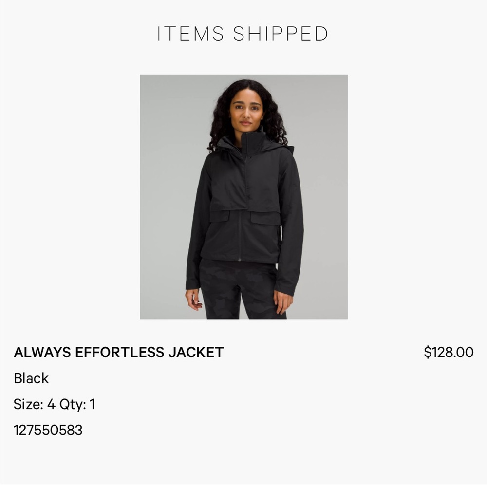 NWOT Lululemon Always Effortless Jacket sz 6